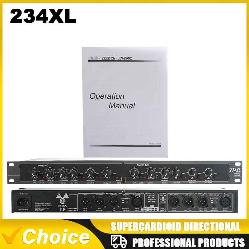 Professional audio peripheral equipment stereo 2/3 channels DBX 234XL DBX 234 XL mono 4 channels electronic frequency divider