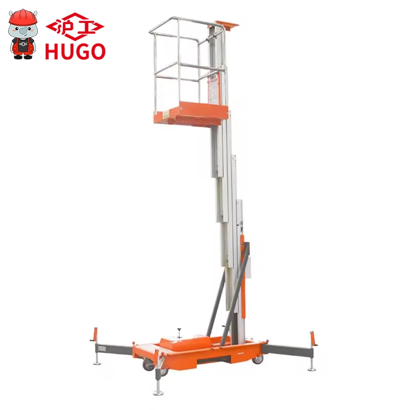 

Небольшой воздушный мобильный подъемник, электрический подъемник для скалолазания, портативная рабочая одинарная мачта, подъемная платформа из алюминиевого сплава