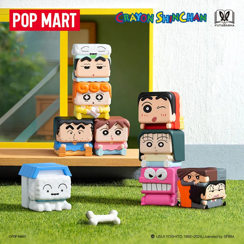 

POPMART Crayon Shinchan POP CUBE-2 Series Blind Box Mystery Box Caixa Sorpresa Girls Anime Figures Cute Model Birthday Gift