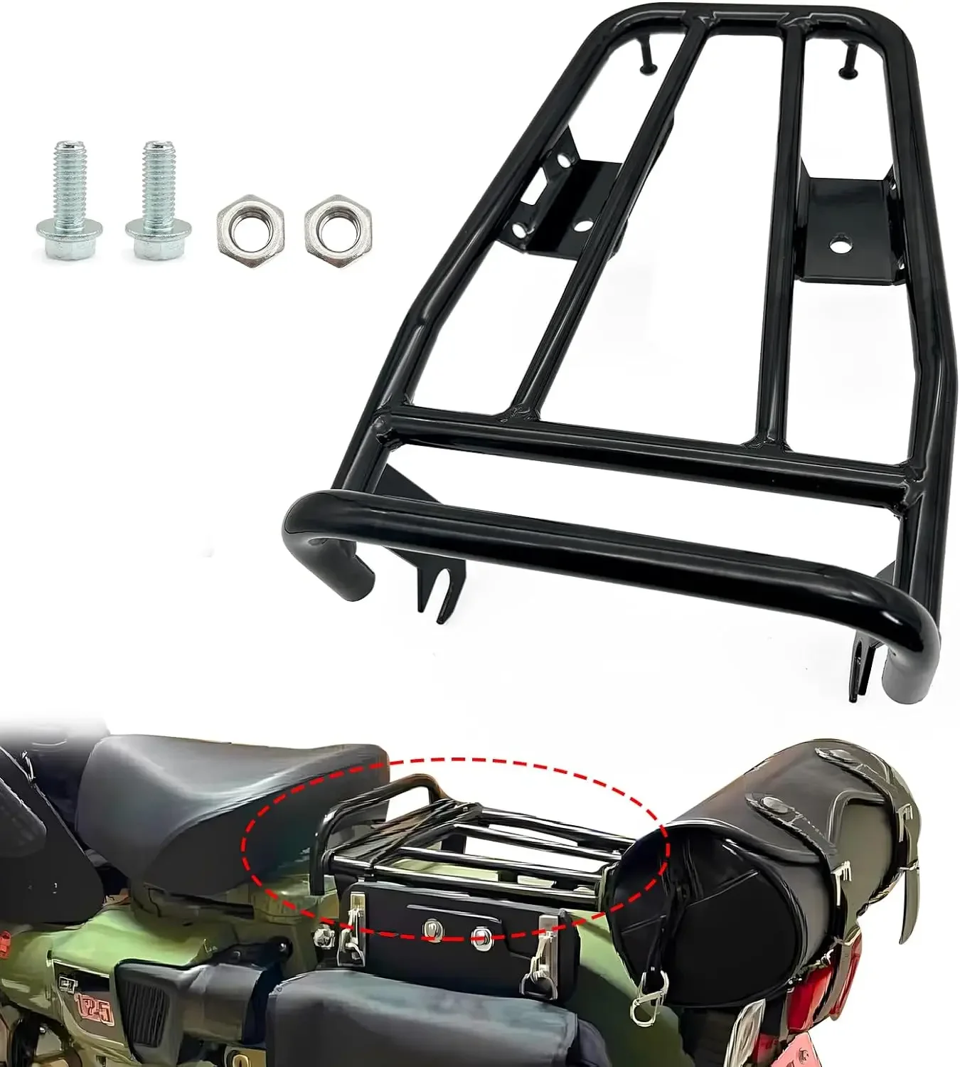 

Luggage Stand For Honda CT125 Hunter Cub (JA55/JA65) Luggage Rack Rear Rack Rear seat Cushion Frame Motorcycle Rear Carrier 2023