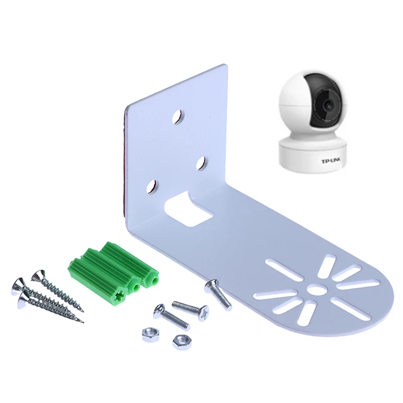 Universal L Shape Nail Free Wall Mount Camera Iron Bracket With Glue Base PTZ Version Camera Surveillance Bracket