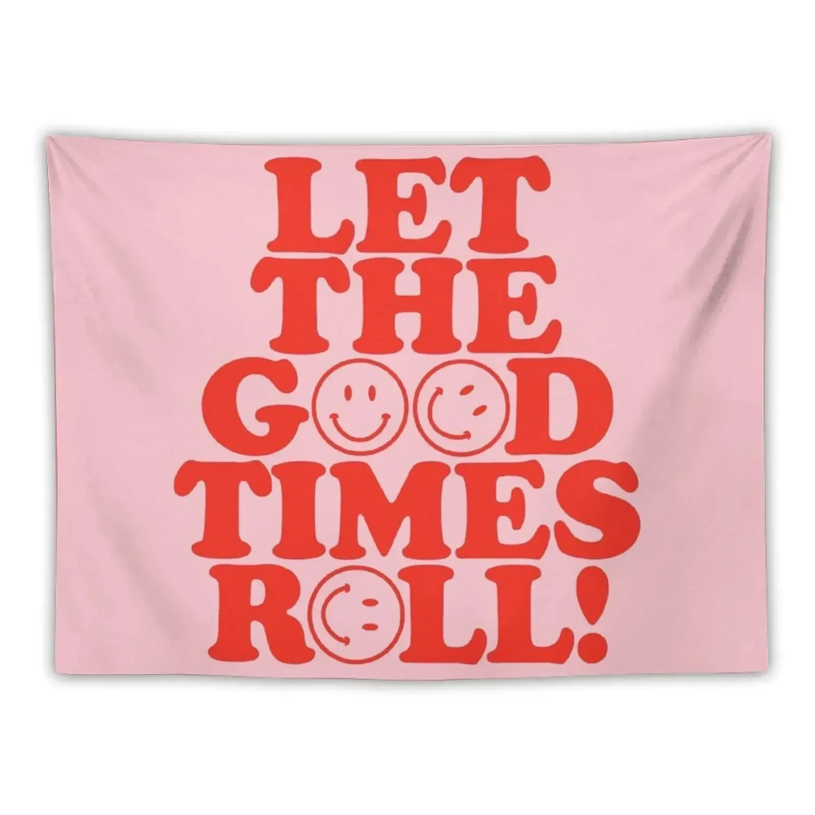 

Let The Good Times Roll {in Retro Red & Pink} Tapestry Wall Hanging Cute Room Things Tapestry