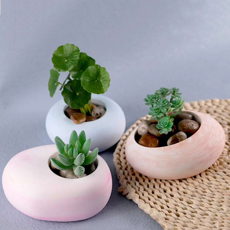 Moule de Pot de fleur en Silicone en forme d\'éléphant, pour bricolage, Cactus, Succulent, en argile de gypse