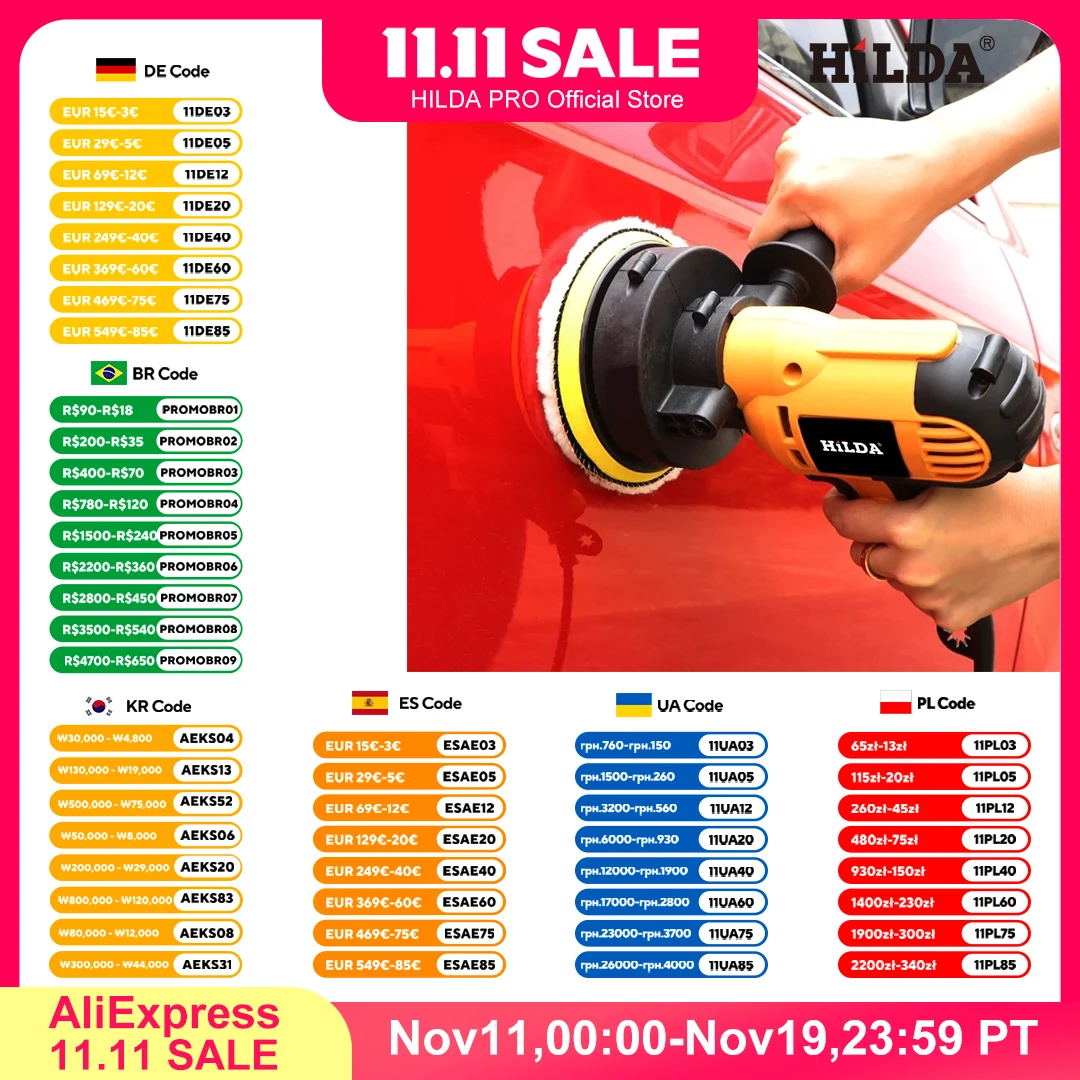 Electric Car Polisher with Adjustable Speed