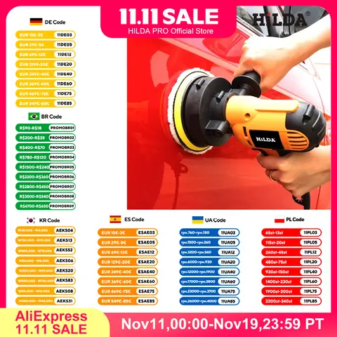 Electric Car Polisher with Adjustable Speed HILDA