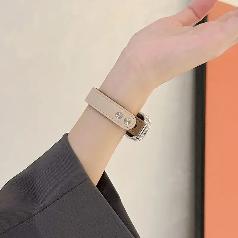 Leather Loop Strap for MiBand 9 Xiaomi Smart Band Fashion Band for Xiaomi Miband 8 7 6 5 NFC Global Version Replace Accessories