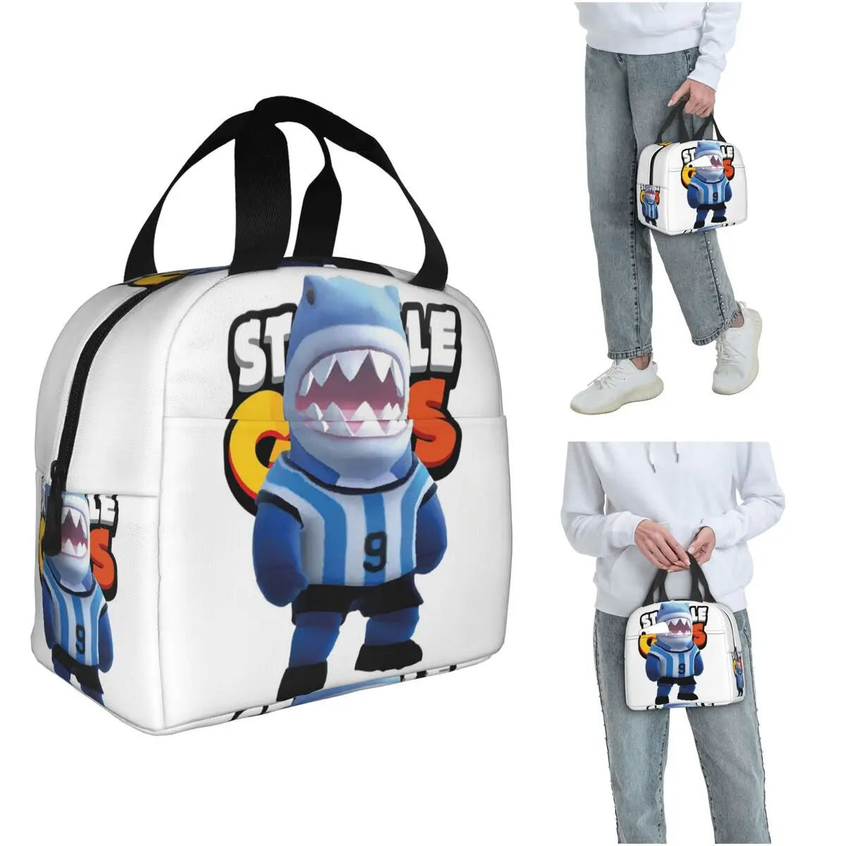 

Stumble Guys Insulated Lunch Bag for Women Office Cooler Thermal Food Box Tote Portable Lunch Boxes Container