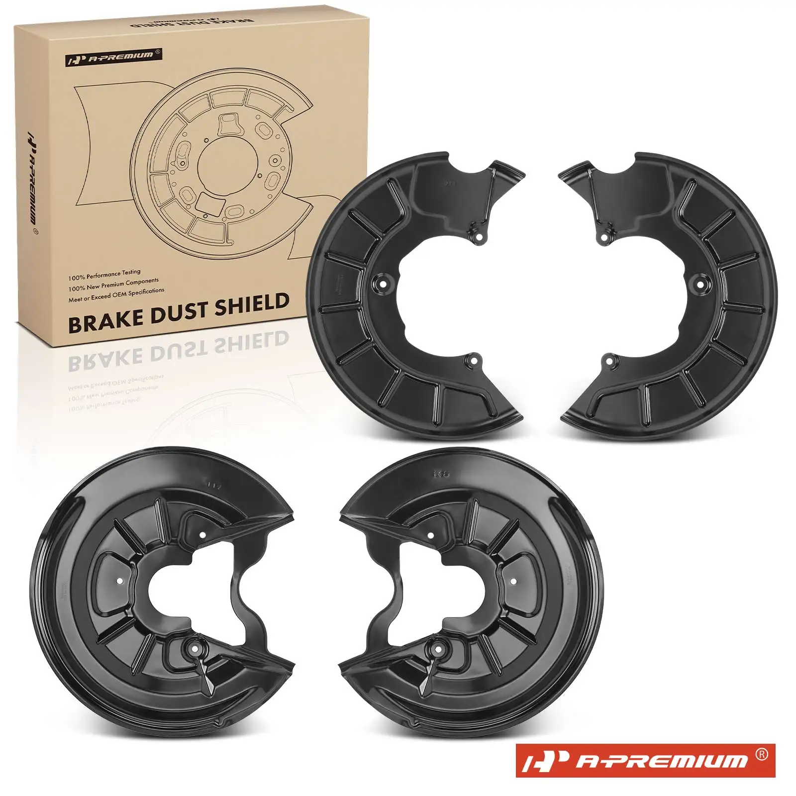 A-Premium 4Pcs Front & Rear Brake Dust Shield for Volkswagen Jetta 2006 Golf 2010-2011 GTI 2008-2011 Rabbit Audi A3 2006-2013
