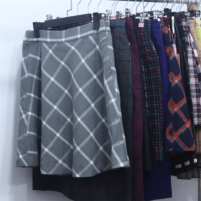 

Ретро-юбка А-силуэта с цветочным принтом, с завышенной талией, из смесовой шерсти и полиэстера, винтажная, женская, для повседневной носки, фасон «зонтик»