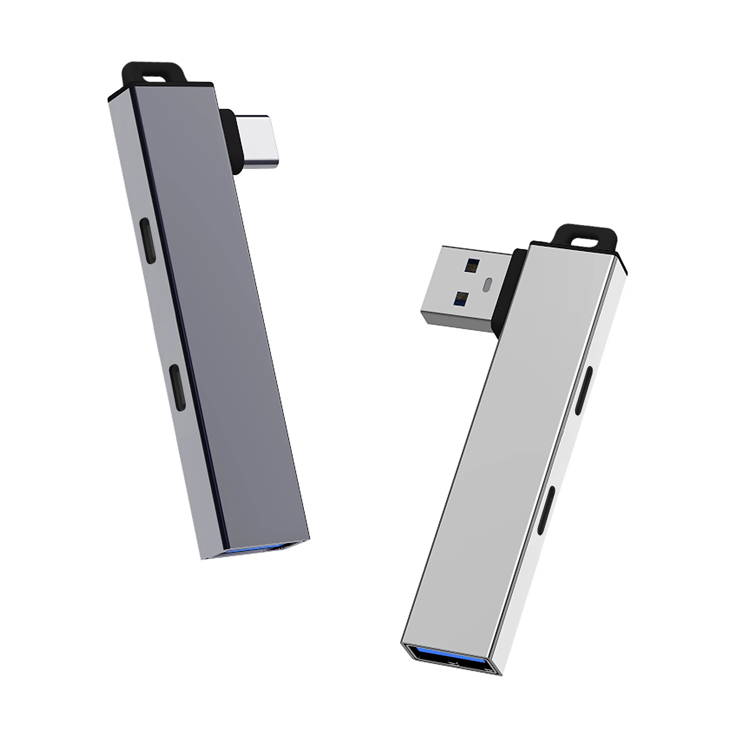 USB Hub 3 Port USB 3.0 Adapter Portable Mini Dock Stations Ultra-Slim 5Gbps/480Mbps High Speed USB-C Splitter 3 IN 1 Converter