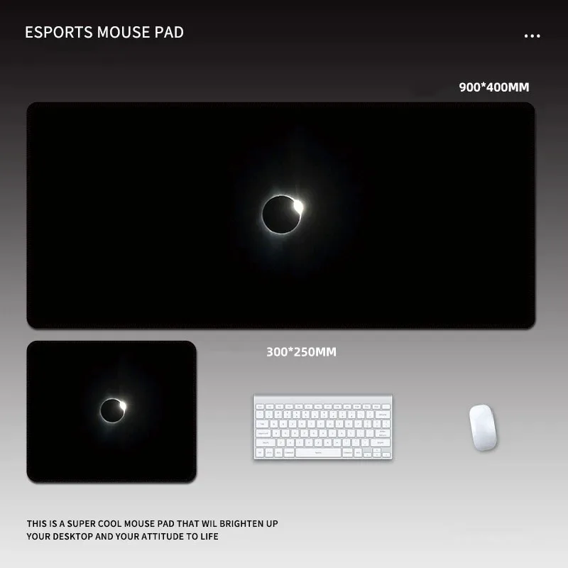 

Solar Eclipse Large Gaming Mouse Pad 900x400mm Extended Desk Mat for PC Esports Gamer Precision Braided Keyboard Pad