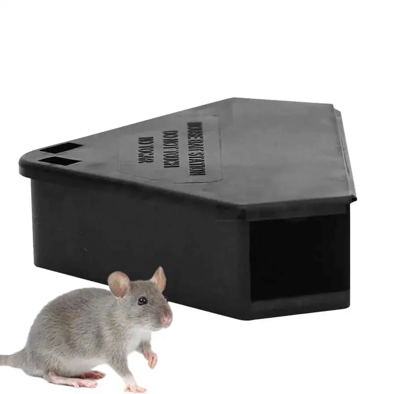Station d'appâts pour souris, piège à souris, clé d'appât requise, boîte triangulaire pour souris, boîtes d'appâts pour l'intérieur et l'extérieur