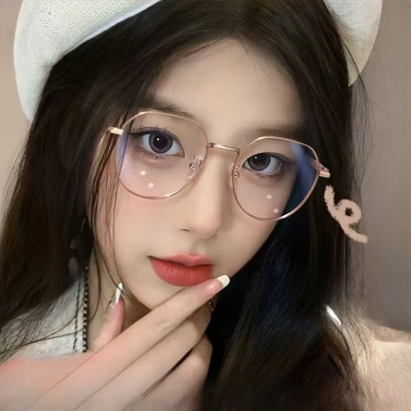 2 قطعة نظارات مكافحة الضوء الأزرق رائعة نظارات معدنية مستديرة النساء الرجال الأعمال النظارات الضوء الأزرق حجب رجل سيدة النظارات #2