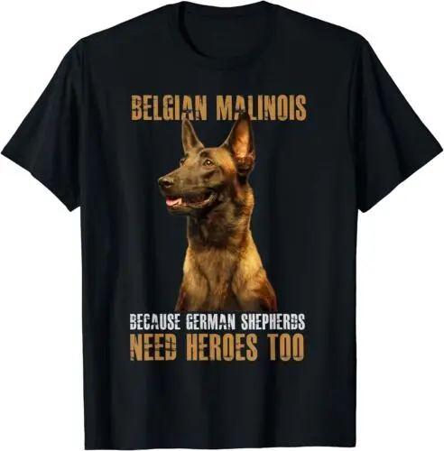 Belgian Malinois American Flag Funny Dog Gift Idea T-Shirt S-3XL