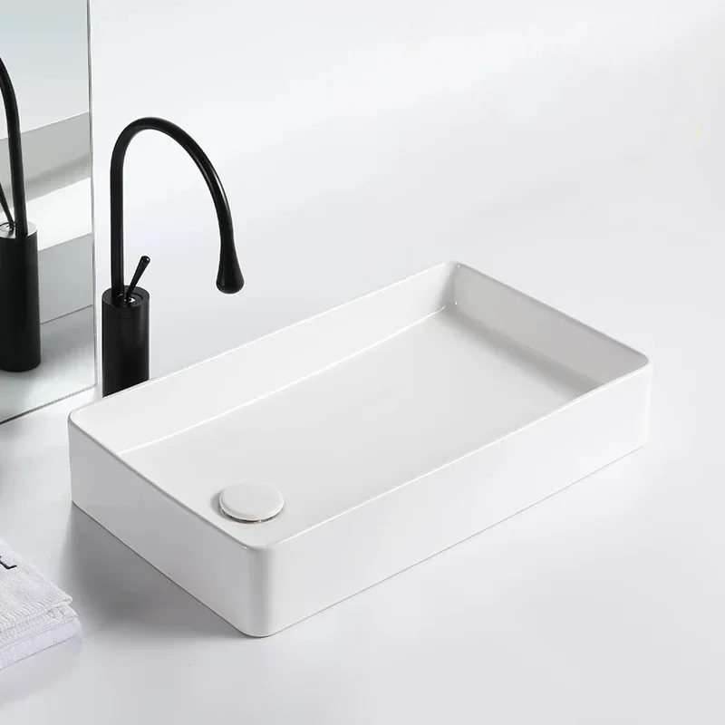 On-stage basin, wash basin on the left and right sides of the hotel, launching ceramic wash basin, washing machine, rectangular