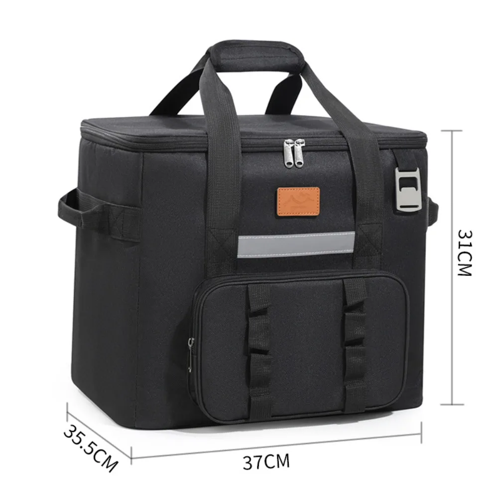 

40L Thermal Food Carrier Bag Large Capacity Portable Insulated Cooler Tote Leakproof Zipper Picnic Bag for Camping Beach