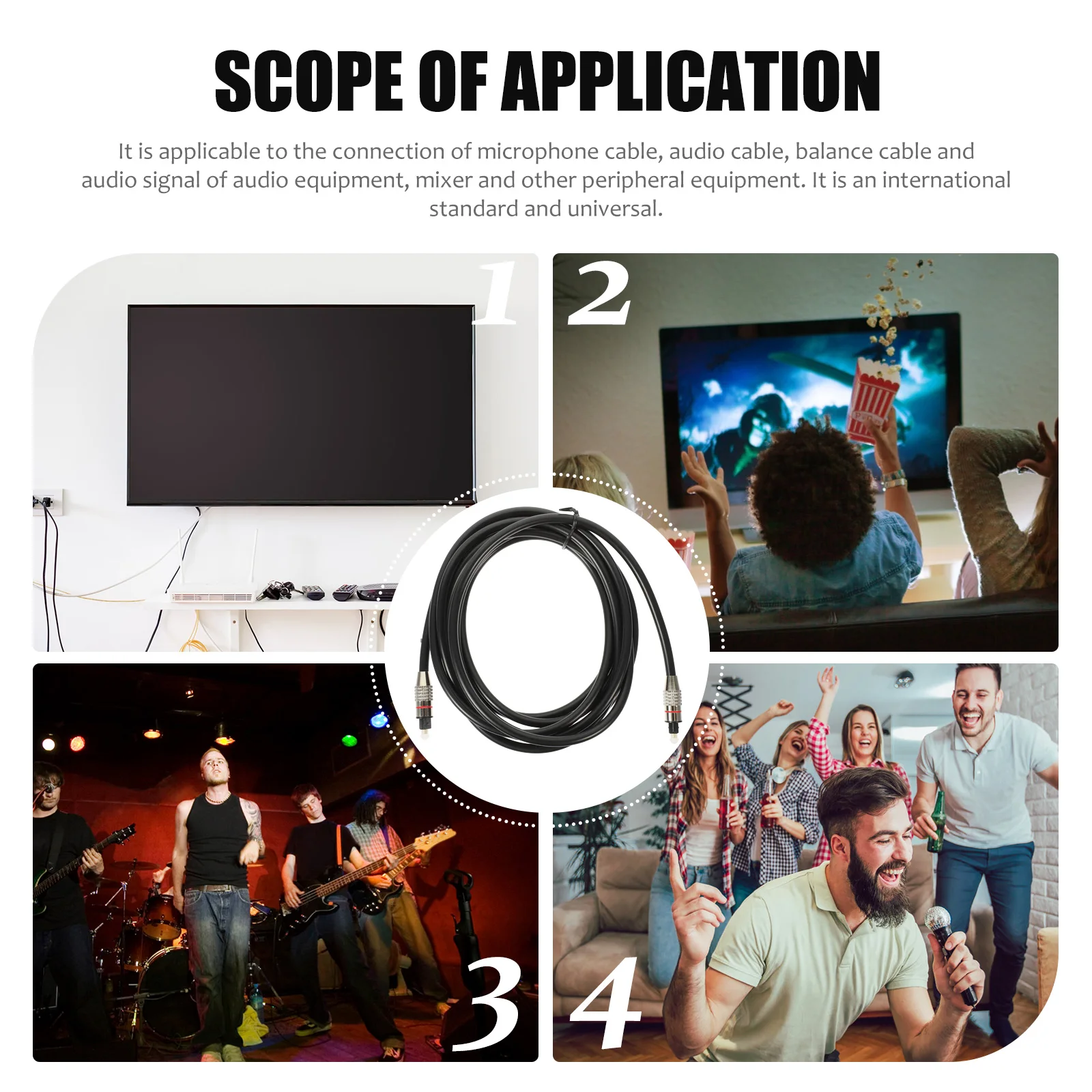 

Optical Audio Cable 3m Sound Bar Digital Audio Cord Gold Plated Connector Soft Wire Strong Protection Optical Cable