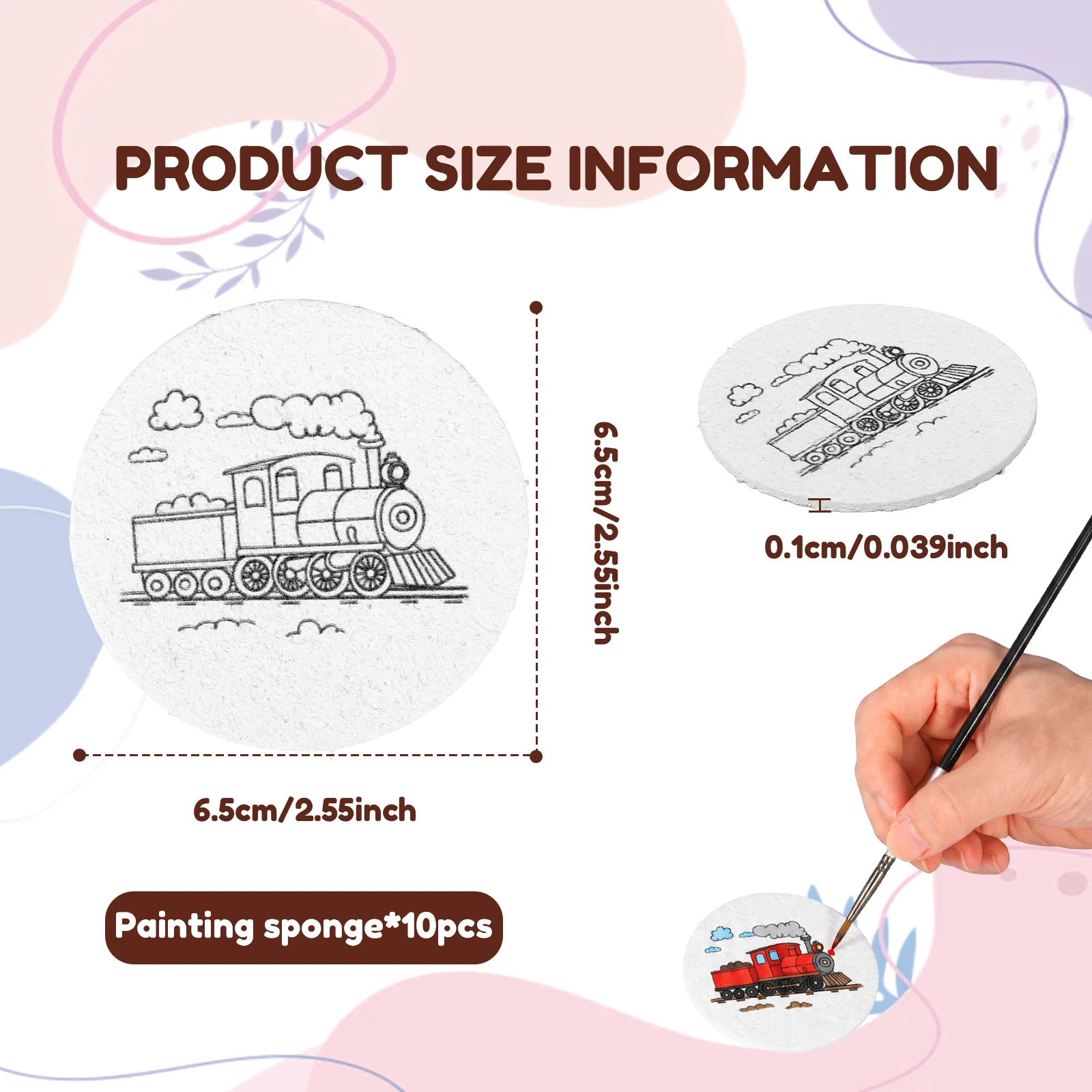 10Pc 3D Foam Expansion Art Craft Paper Wood Pulp Cotton Water Expand Art for Kid Drawing Art Sponge Canvas Board Educational Toy