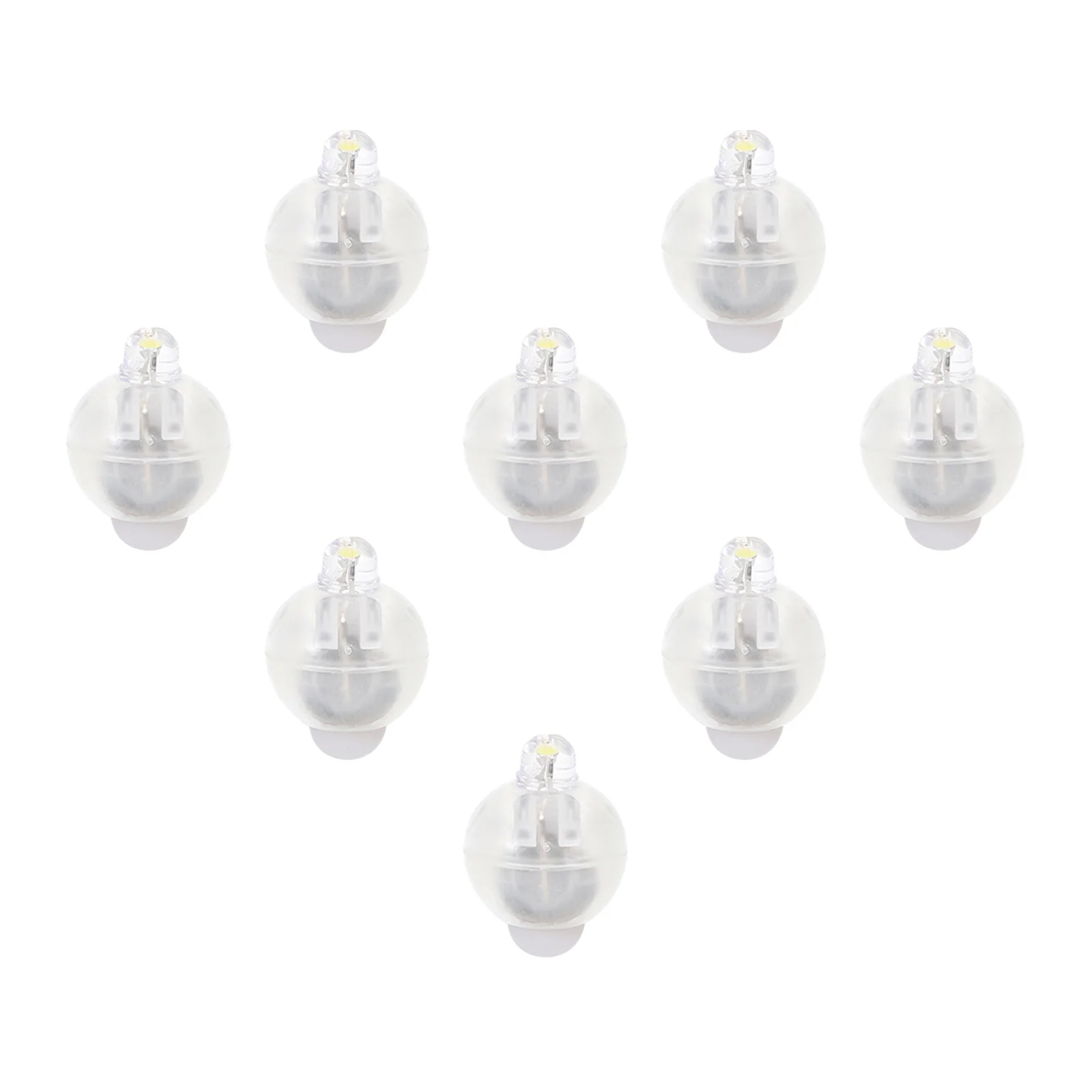 100 PCS Round LED Flash Ball Lamp Balloon Light Ornament Christmas Wedding Party Decoration (White) balloon lamp