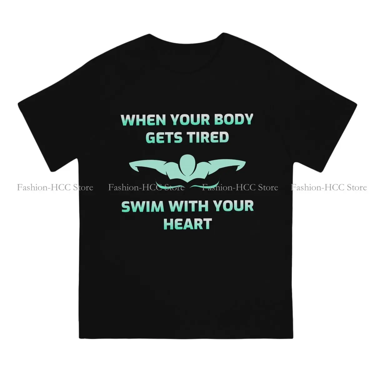 Funny Swimmer Newest Polyester TShirts Swim Swimming Sports Men Graphic Streetwear T Shirt Round Neck