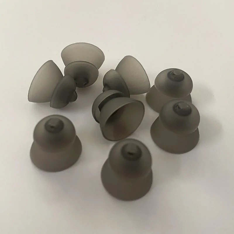 Replacement Dual-flange Umbrella-style Silicone Ear Tips for Air-tube in-ear Hearing Aids