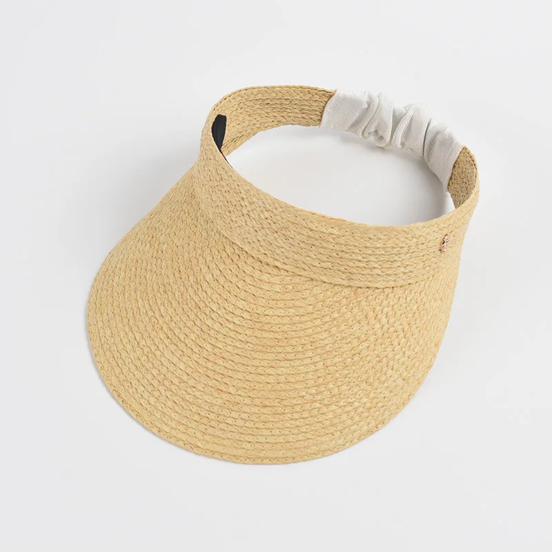 USPOP Korean Style Colorful Elastic Raffia Sun Hat for Women Spring/Summer  Sun Protection Cap