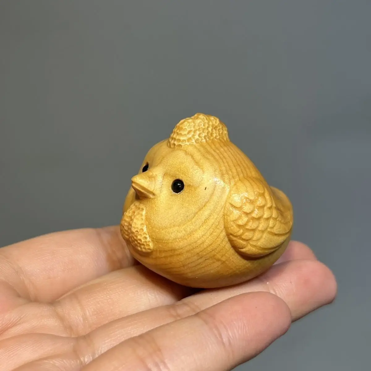 Thuja Wood Zodiac Chicken Handle Solid Wood Cock and Mother Chicken Wood Carving Carry-on Handle Animal Small Ornaments Wen Play