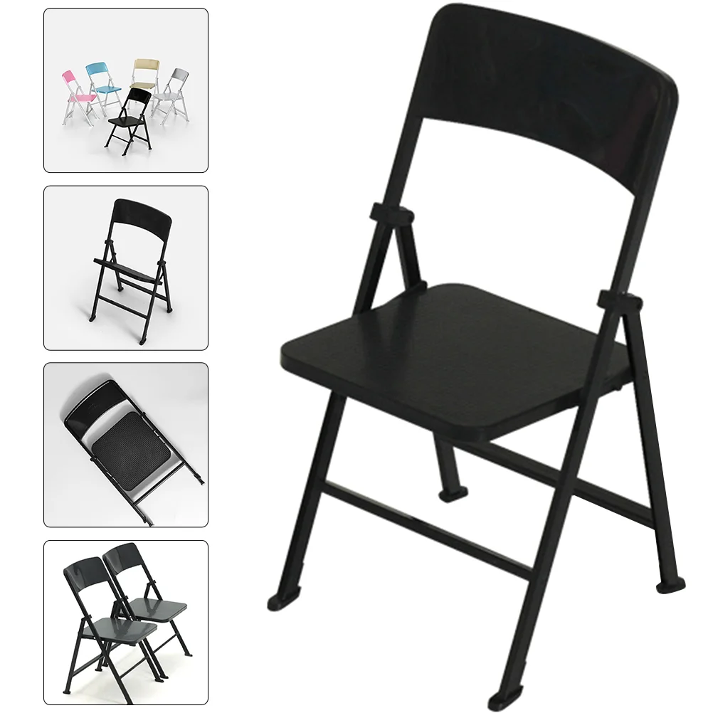 

Dollhouse Folding Chair Tiny Homes Miniature Furniture Kids Supply Pvc Child Toys Supplies