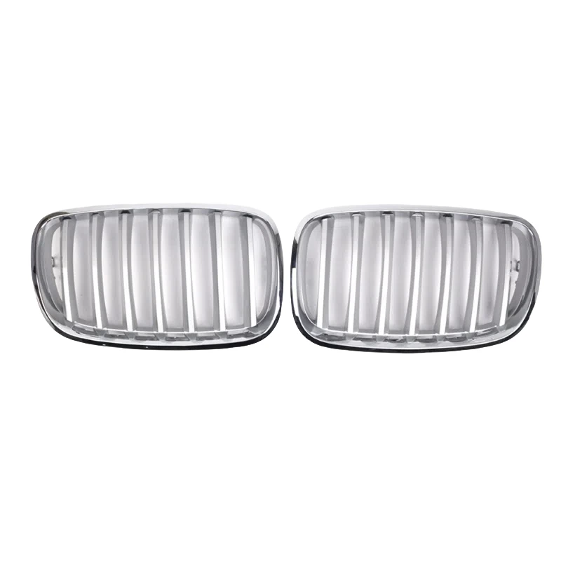 

Silvery Left Right Front Center Mesh Grill For BMW X5 X6 E70 E71 E72 2007 2008 2009 2010 2011 2012 2013 51137185223 51137185224