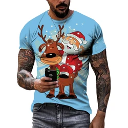 Fashion Unisex Funny Christmas Mood graphic t shirts Trend Men Celebrate Holiday Casual Printing O-neck Short Sleeve Tees Tops