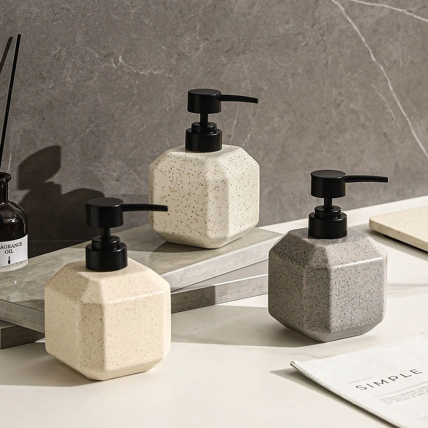 

Керамический флакон-дозатор для лосьона, для отелей и дома, для дезинфицирующего средства для рук, шампуня, пустой флакон с дозатором, 360 мл, аксессуары для ванной комнаты