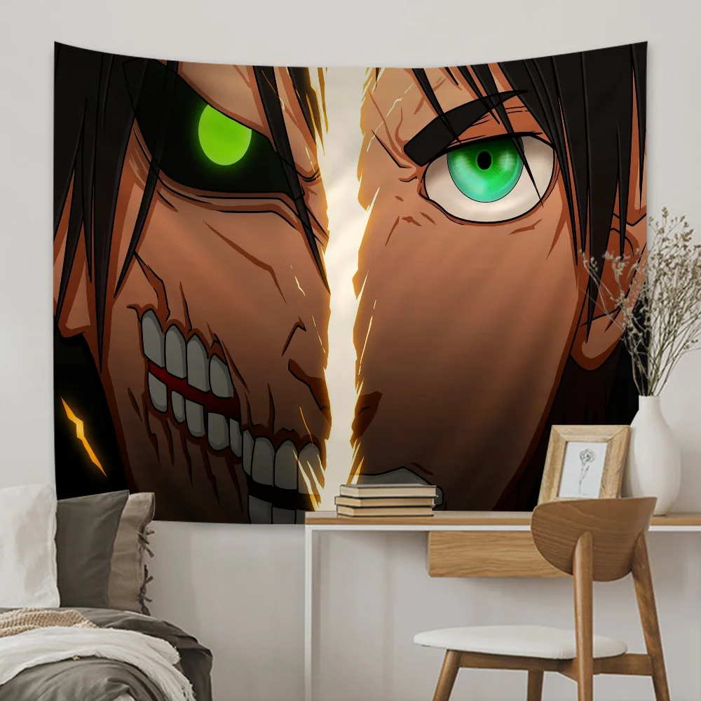 

Shingeki N-No Kyojin Printed Large Wall Tapestry Art Science Fiction Room Home Decor Decor Blanket