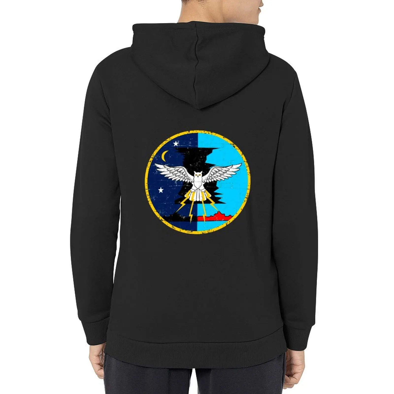 

VMF - 513 Flying Nightmares USMC Attack Squadron Roundel Patch - Grunge Style Hoodie japanese style men clothes tracksuit