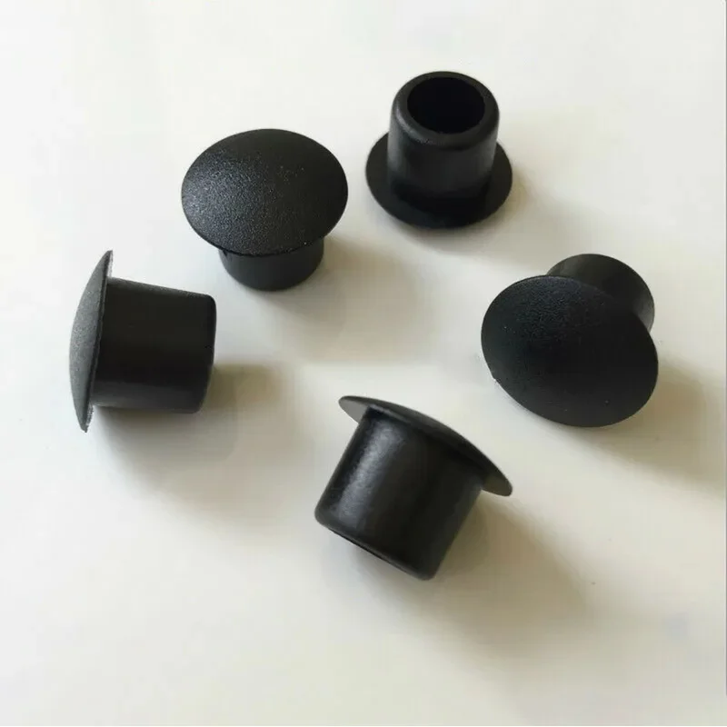 10pcs 9mm 10mm 11mm Black Soft Rubber Round Caps Hole Plug Protection Gasket Dust Seal End Cover Caps For Pipe Bolt Furniture
