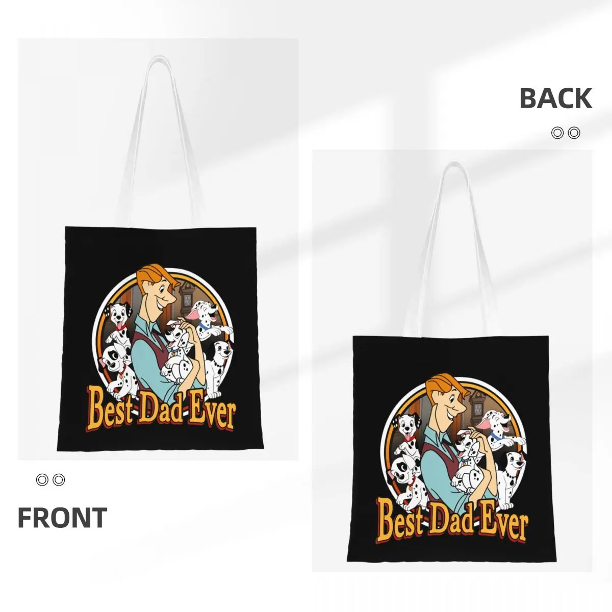 101 Dalmatians Shopper Bag Best Dad Ever Shoulder Bag Woman Beach Cloth Tote Bag Funny Graphic Handbags