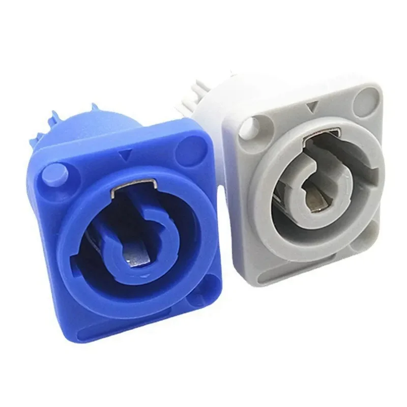 A44T 20Pcs 3 PIN 20A 250V AC Powercon Connector Socket NAC3MPA-1 NAC3MPB-1 Output Connector Blue And Grey White