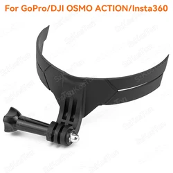 Motorcycle Helmet Chin Mount Helmet Adhesive Mount for GoPro 13 12 11 10 9 Insta360 X4 X3 DJI Osmo Action 5 Pro Camera Accessory