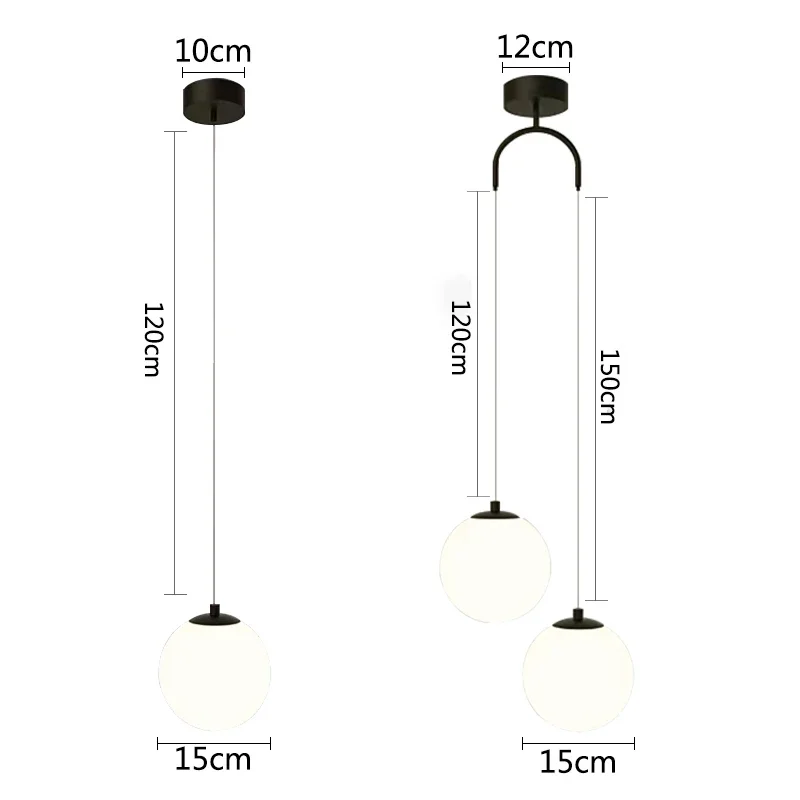 

Modern Gold LED Glass Pendant Light Nordic Dining Room Bedroom Chandelier Fixture Indoor Restaurant Bar Decor Hanging Lamp