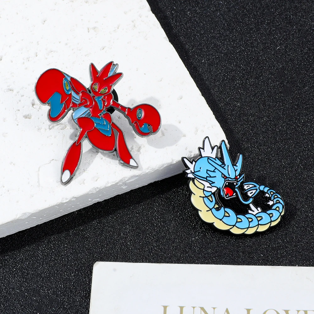 1 Pc Pokémon Cartoon Brooch Greninja Gyarados Creativity Pin Purse Backpack Clothing Metal Badge Accessories Gift for Friend view 6