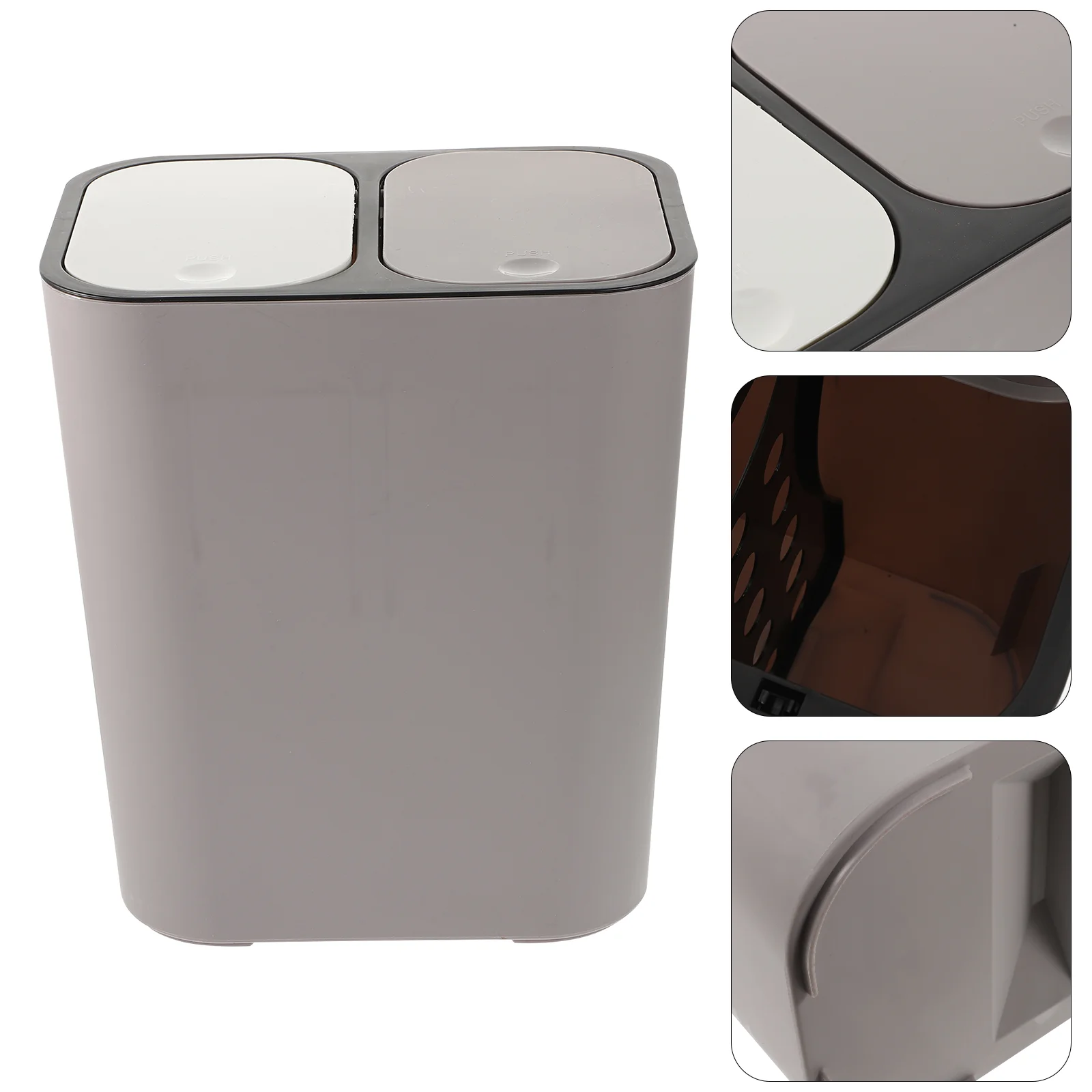 

Sorting Trash Can Waste Bin Recycling Wastebasket Double Dust Container Pp Rubbish