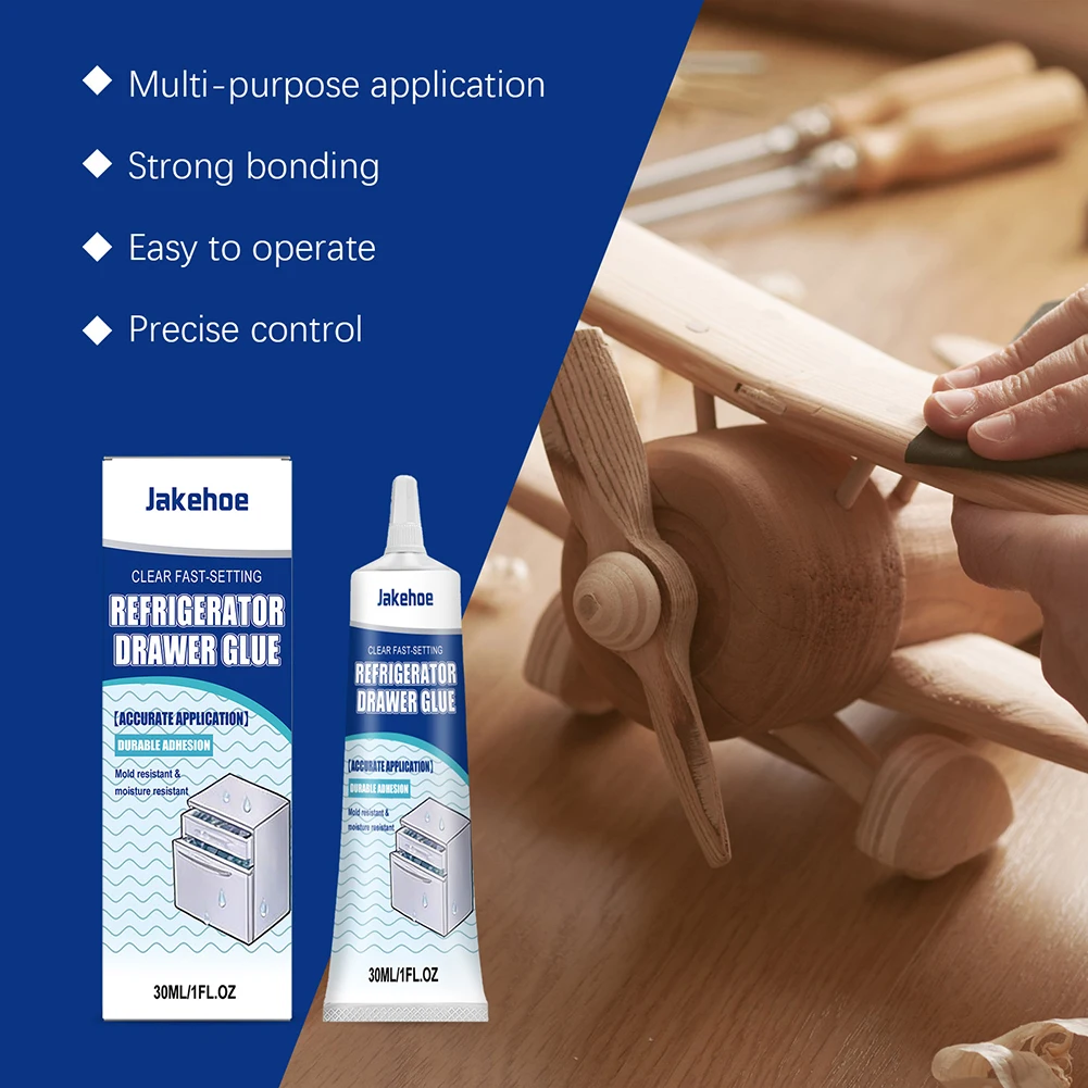 30ml Refrigerator Accessory Repair Glue Fast-Dry Strong Adhesive Fixed Drawer/Sealing Glue For Drawers Trays Glass