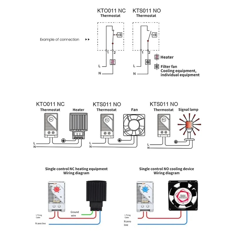 Y42A-Temperature Controller Mechanical Switch NO NC 0-60℃ Cabinet Thermostat And Humidity Control AC 250V 10A