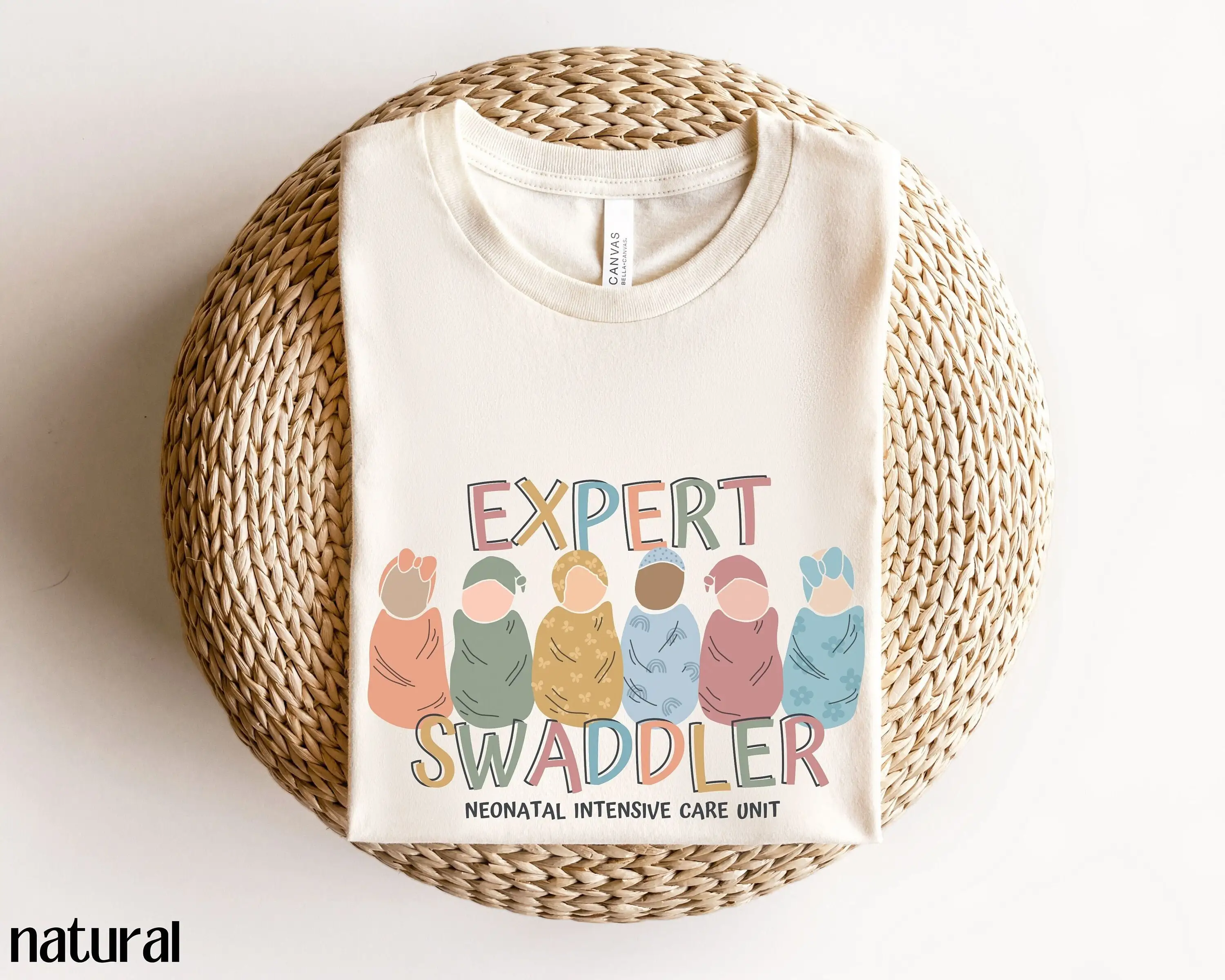 Expert Swaddler Nicu T Shirt Nurse Neonatal Intensive Care Unit Boho Baby Neonatology