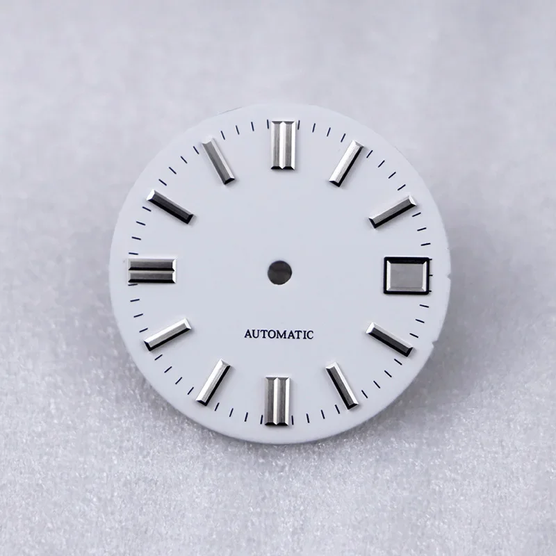 Watch Dial Sunburst Matt White Snowflake GS Refit for Skx007 Abalone Nh35 Nh36 6r15 Movement No Lume High Quality 28.5mm