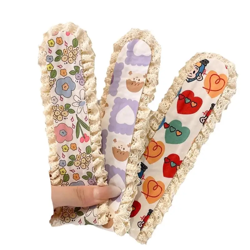 Süßes florales gestricktes Pony-Sticker-Haarband, Sommerliches, niedliches Mädchen-Haarband mit magischem Aufdruck, bedruckter Haarsticker, Kopfschmuck – Detail 8