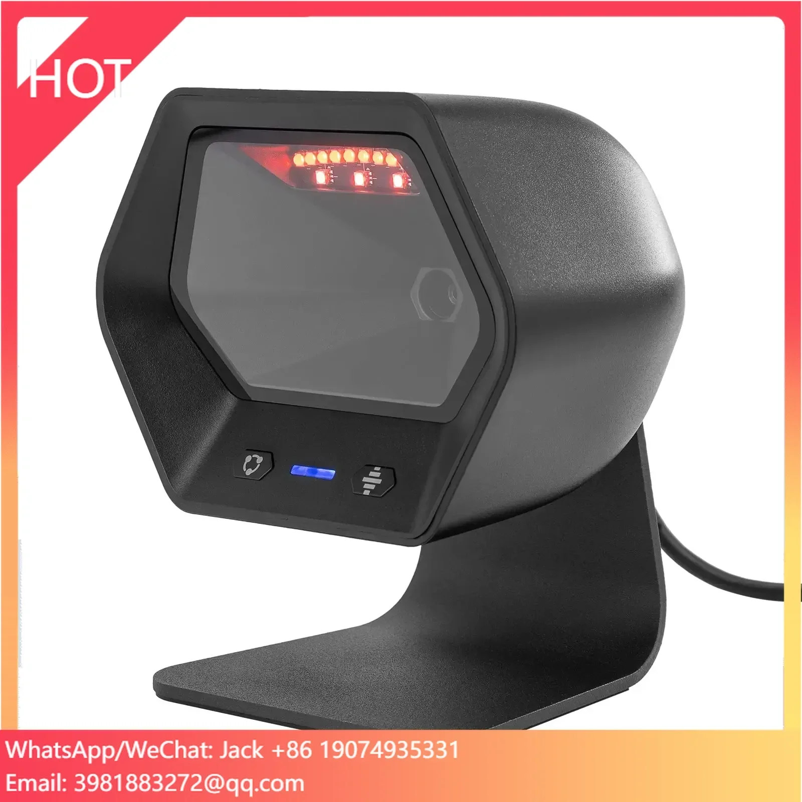 

NETUM Desktop QR Barcode Scanner Omnidirectional 2D 1D Bar Code Reader For Supermarket Library Retail Store D-8600