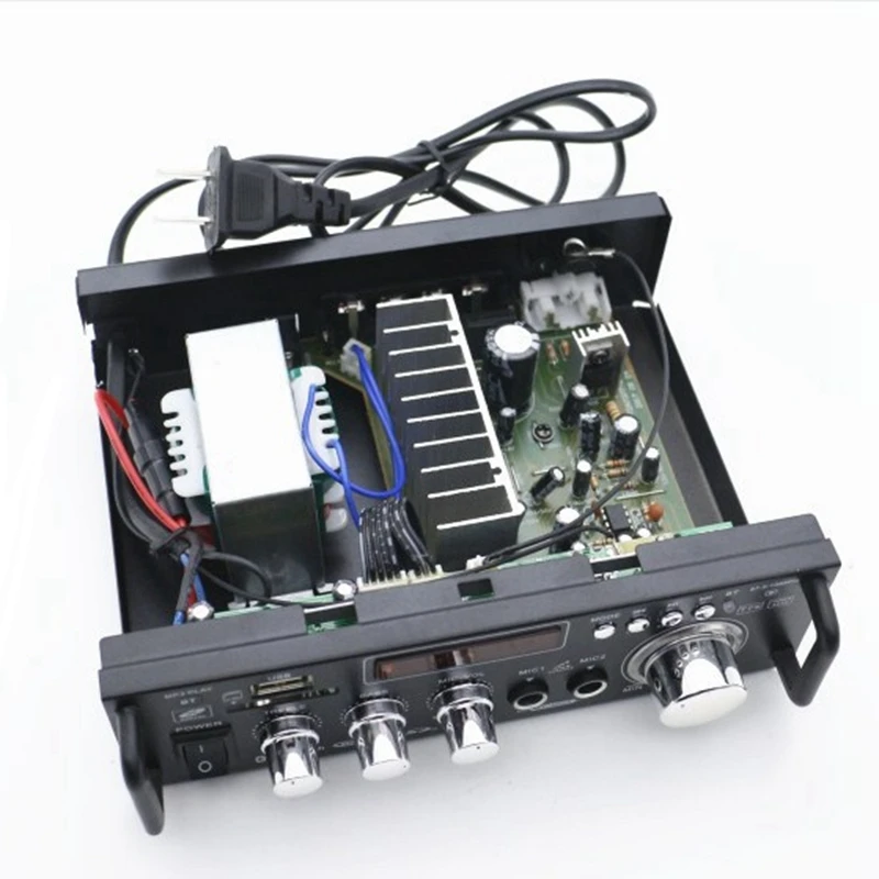 600W Bluetooth Stereo Audio Amplifier Car Home HiFi Music SD USB FM AMP 12V/220V