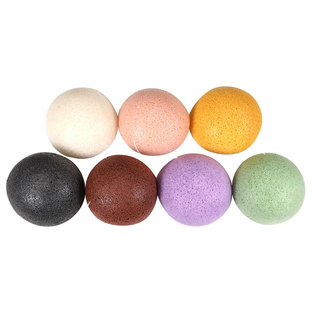

3pcs Semicircular Sponges Natural Facial Cleansing Gentle Exfoliating Wash Face Flutter For Sensitive Skin