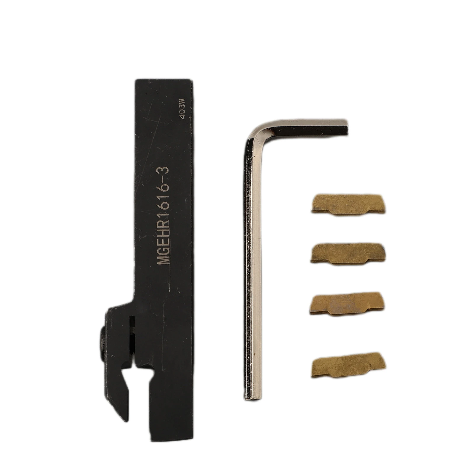 High Quality MGEHR1616 3 Lathe CutOff Grooving Parting Tool Holder + 4PCS Carbide Inserts for Precision Machining