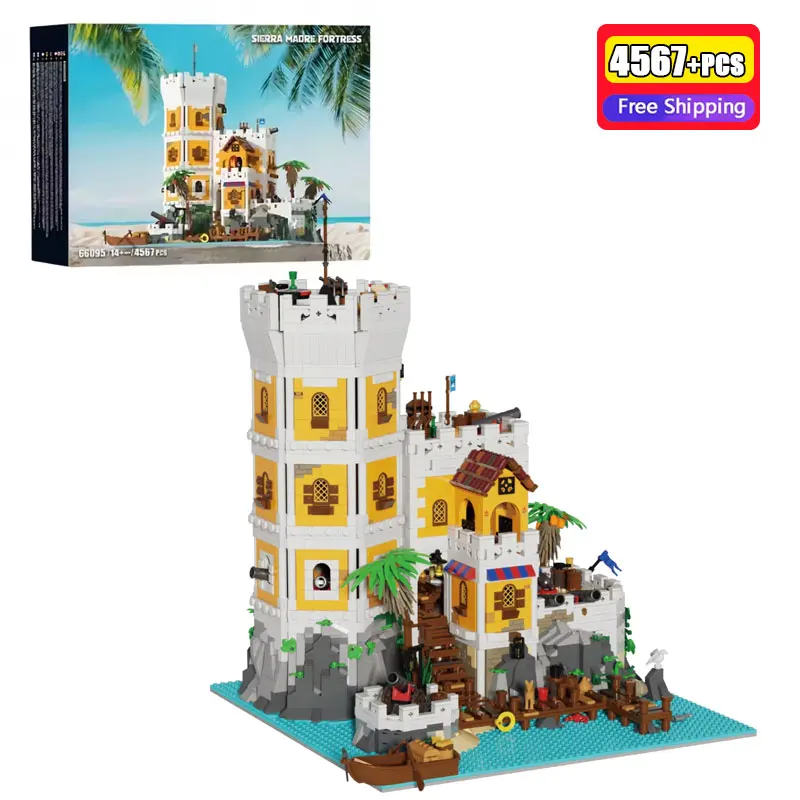 

4567 PCS Royal Pirate Fortress Building Blocks Massive Naval Stronghold MOC Model DIY Educational Construction Toy Home Decor